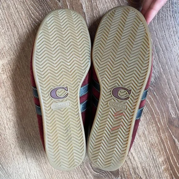 Coach Men's Maroon Suede Frasier Sneakers 7.5 M - Picture 9 of 9